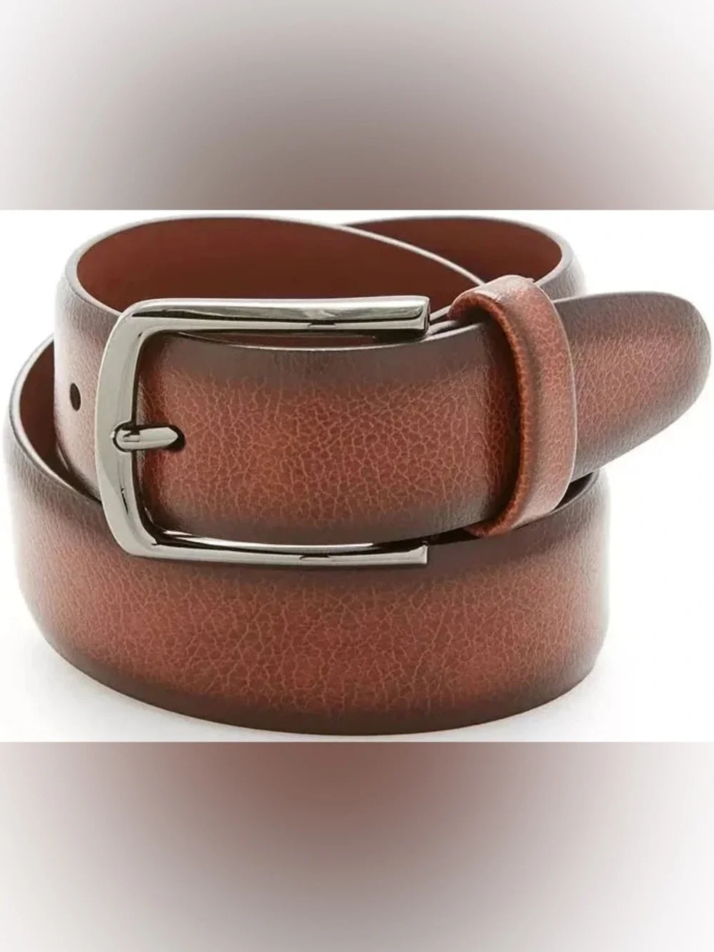 Perry Ellis Portfolio Men's Park Avenue Leather Belt Brown Men’s SZ 30